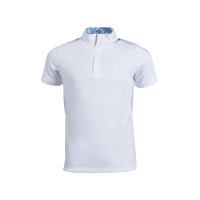 Turnierpolo Hunter Kids Kurzarm HKM Weiß