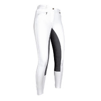 Basic-Reithose Belmtex Grip 3/4-Gesäßeinsatz HKM Weiß / Schwarz Weiß Basic-Reithose Belmtex Grip 3/4-Gesäßeinsatz HKM Weiß / Schwarz Weiß