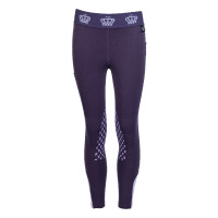 Reitleggings Lola mit Silikonbesatz HKM Dunkellila