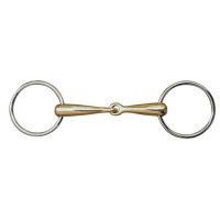 Mundstück 18 mm aus Neusilber mit Edelstahlringen HKM Hinweisfarbe