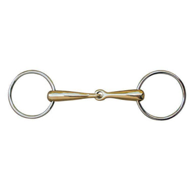 Mundstück 18 mm aus Neusilber mit Edelstahlringen HKM