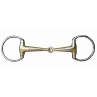 Olivengebiss 16 mm Neusilber mit Edelstahlringen HKM Hinweisfarbe