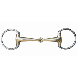 Olivengebiss 16 mm Neusilber mit Edelstahlringen HKM Olivengebiss 16 mm Neusilber mit Edelstahlringen HKM