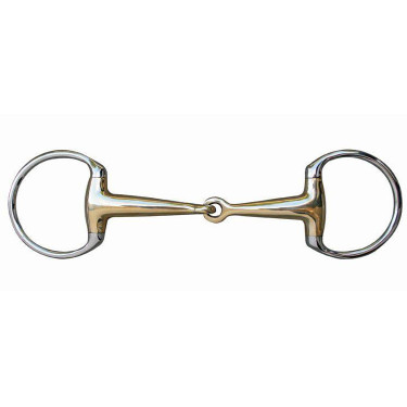 Olivenkopfgebiss 18 mm Neusilber mit Edelstahlringen HKM Olivenkopfgebiss 18 mm Neusilber mit Edelstahlringen HKM