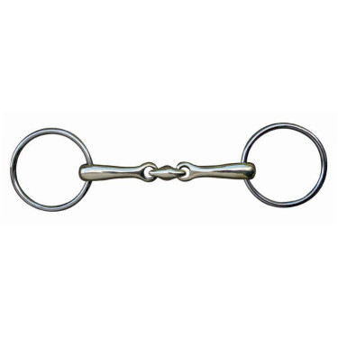 Doppelt gebrochenes Gebiss 16 mm aus Edelstahl HKM Doppelt gebrochenes Gebiss 16 mm aus Edelstahl HKM