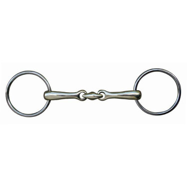 Gebiss doppelt gebrochen 18 mm aus Edelstahl HKM Gebiss doppelt gebrochen 18 mm aus Edelstahl HKM