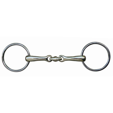 Doppelt gebrochenes Gebiss 20 mm aus Edelstahl HKM Doppelt gebrochenes Gebiss 20 mm aus Edelstahl HKM