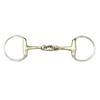 Mors double brisure 16 mm en maillechort HKM Couleur indicative
