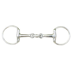 Gebiss doppelt gebrochen 18 mm aus Edelstahl HKM Hinweisfarbe Transparent