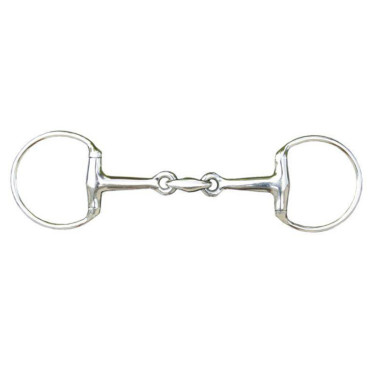 Gebiss doppelt gebrochen 18 mm aus Edelstahl HKM Hinweisfarbe Transparent