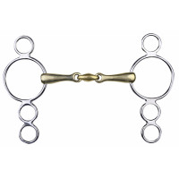 Mundstück Pessoa aus Neusilber 16 mm Edelstahlringe HKM Hinweisfarbe