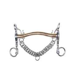 Gebiss aus Neusilber 16 mm Kette 5 cm HKM