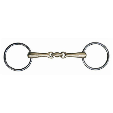 Gebiss aus Neusilber doppelt gebrochen 14 mm HKM Gebiss aus Neusilber doppelt gebrochen 14 mm HKM