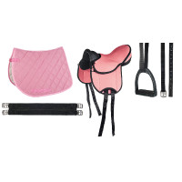 Shetland-Sattel Set Beginner HKM Pink