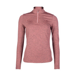 Funktions-T-Shirt Rosewood Melange HKM