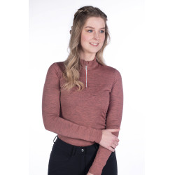 Funktions-T-Shirt Rosewood Melange HKM Rost Braun