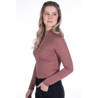 Funktions-T-Shirt Rosewood Melange HKM Rost Braun