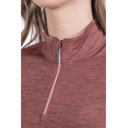 Funktions-T-Shirt Rosewood Melange HKM Rost Braun