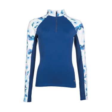 Funktions-T-Shirt Essentials Flower HKM Königsblau / Hellblau