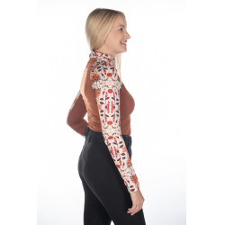 Funktions-T-Shirt Essentials Flower HKM Braun / Kupfer Orange