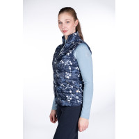 Ärmellose Steppweste Bloomsbury HKM Dunkelblau / Weiß