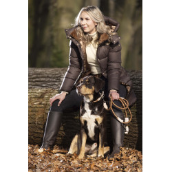 Dressurleine für Hunde Anam Cara Seil HKM Brandy Braun