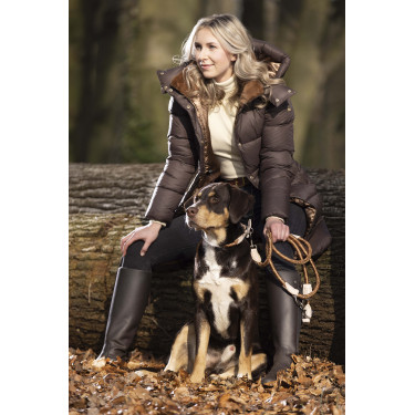 Dressurleine für Hunde Anam Cara Seil HKM Brandy Braun