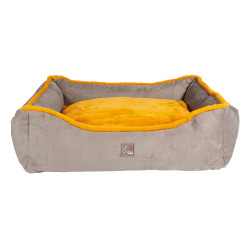 Hundebett Anam Cara Comfort HKM Taupe / Gelbgold Grau