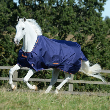 Couverture Bucas Therapy Turnout Light 50g Marine / orange Couverture Bucas Therapy Turnout Light 50g Marine / orange