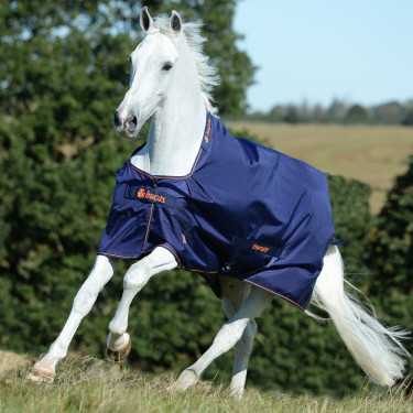 Couverture Bucas Therapy Turnout 150g Marine / orange Couverture Bucas Therapy Turnout 150g Marine / orange