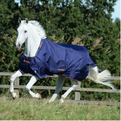 Bucas Therapy Turnout-Decke 150g Marine / Orange Blau