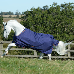 Bucas Therapy Turnout-Decke 150g Marine / Orange Blau