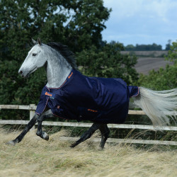 Bucas Therapy Turnout-Decke 150g Marine / Orange Blau