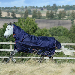 Bucas Therapy Turnout-Decke 150g Marine / Orange Blau