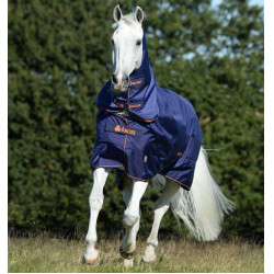 Bucas Therapy Turnout-Decke 150g Marine / Orange Blau