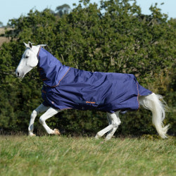 Bucas Therapy Turnout-Decke 150g Marine / Orange Blau