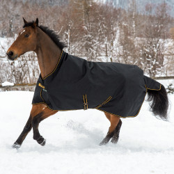 Bucas Irish Turnout High Neck Extra 300g Decke Schwarz / Gold