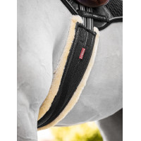 LeMieux anatomischer Sattelgurt mit Lammfellunterlage Braun / braun