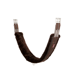 LeMieux anatomischer Sattelgurt mit Lammfellunterlage Braun / braun LeMieux anatomischer Sattelgurt mit Lammfellunterlage Braun / braun