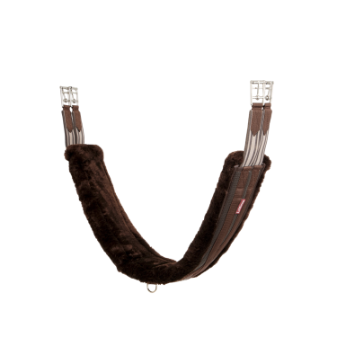 LeMieux anatomischer Sattelgurt mit Lammfellunterlage Braun / braun LeMieux anatomischer Sattelgurt mit Lammfellunterlage Braun / braun
