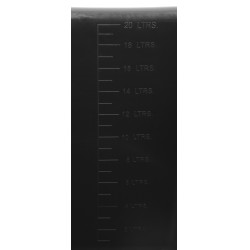 Eimer Hippotonic mit flachen Rändern 20 Liter Schwarz