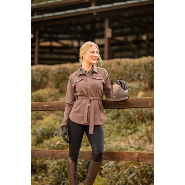 Alyssa Damen-Overshirt Horze Eisengraubraun