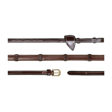 Gummizügel 1/2 mit 7 Stoppern Dy'on D Kollektion Braun