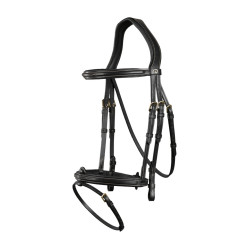 Reithalfter Kombiniertes Nasenband Dy'on D Kollektion Schwarz Reithalfter Kombiniertes Nasenband Dy'on D Kollektion Schwarz