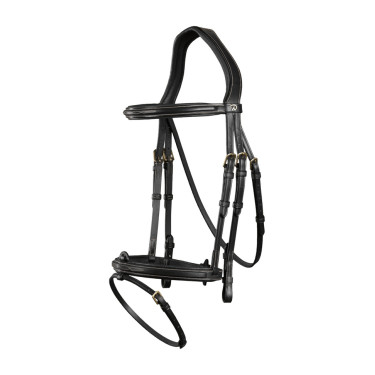 Reithalfter Kombiniertes Nasenband Dy'on D Kollektion Schwarz Reithalfter Kombiniertes Nasenband Dy'on D Kollektion Schwarz