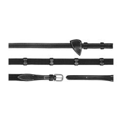 Zügel Stoff 5/8 mit 9 Stoppern Dy'on Working Schwarz Zügel Stoff 5/8 mit 9 Stoppern Dy'on Working Schwarz