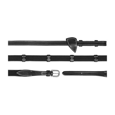 Zügel Stoff 5/8 mit 9 Stoppern Dy'on Working Schwarz Zügel Stoff 5/8 mit 9 Stoppern Dy'on Working Schwarz