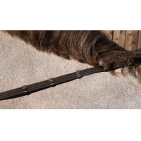Zügel Stoff 5/8 mit 9 Stoppern Dy'on Working Braun