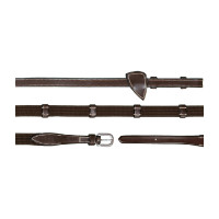 Zügel Stoff 5/8 mit 9 Stoppern Dy'on Working Braun