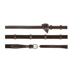 Zügel Stoff 5/8 mit 9 Stoppern Dy'on Working Braun